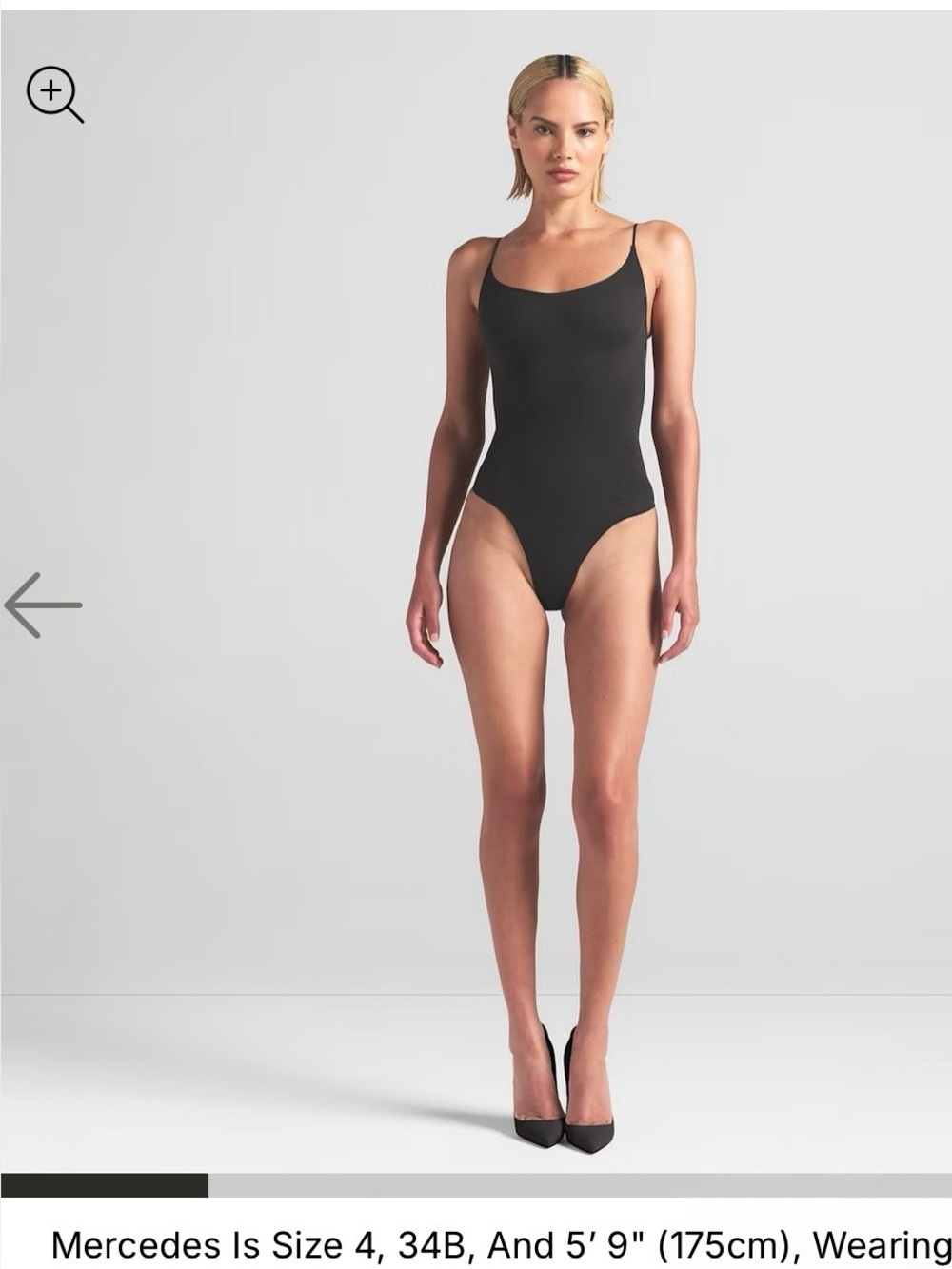 SKIMS Sheer Seamless Thong Bodysuit Onyx Small BNWT